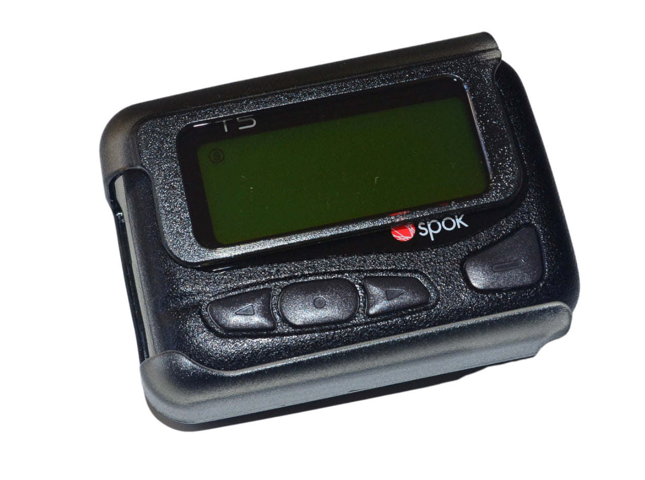 Sun Telecom T5 Non-Encrypted Brand New 1-way Alphanumeric Pager with 12-Month Prepaid Service