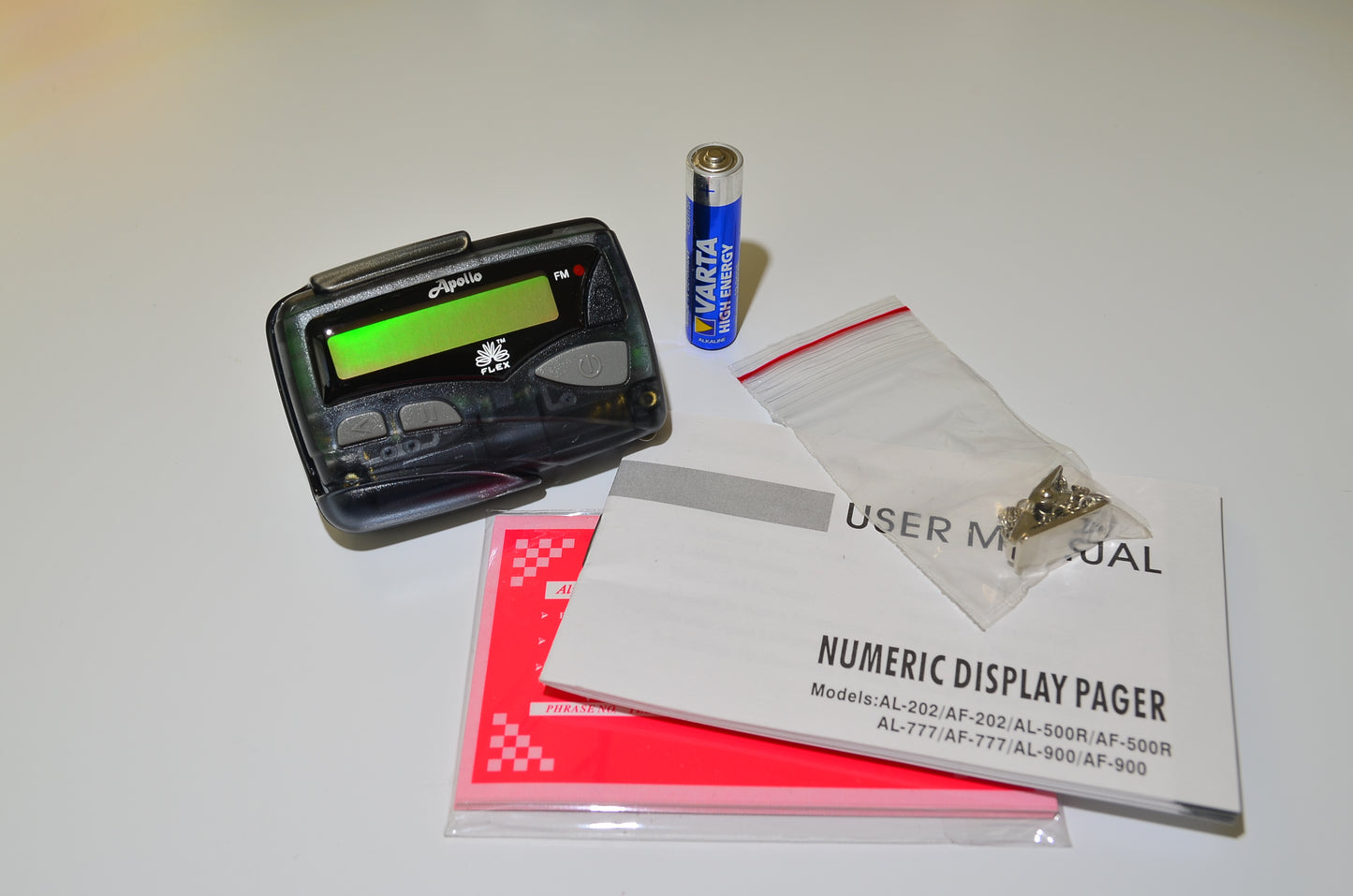 Apollo 500r 1-Way Numeric Pager (Brand New) with 3-Month Prepaid Service